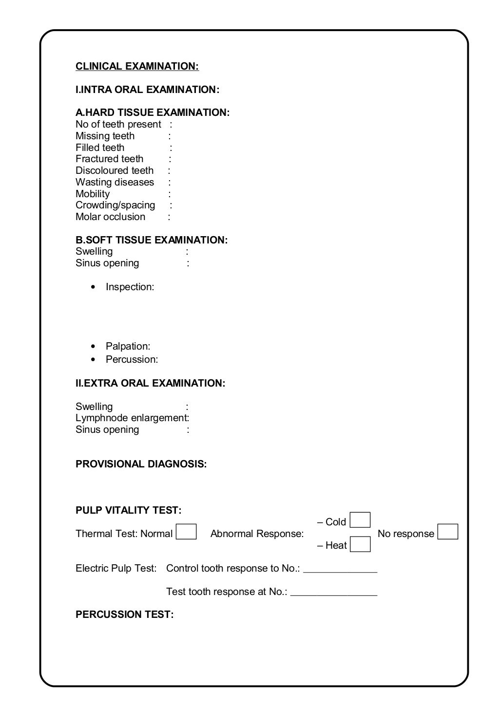 Endodontics Dental case sheet / rotary endodontics courses in india