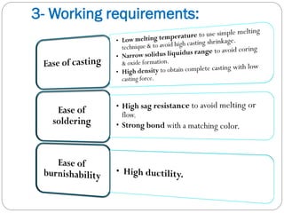 3- Working requirements:

 