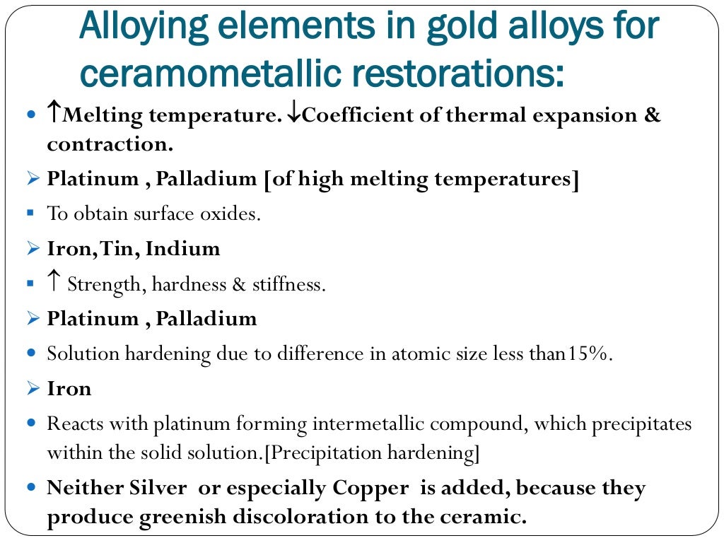 Dental casting alloys