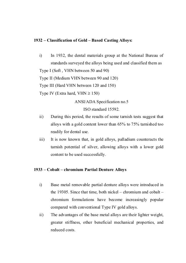 Dental casting alloys