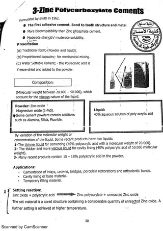 Dental material cements | PDF