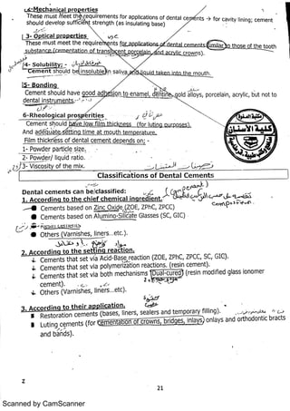 Dental material cements | PDF
