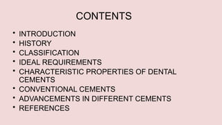 DENTAL LUTING CEMENTS FOR DENTAL MATERIALS new.pptx AND PDF | PPTX