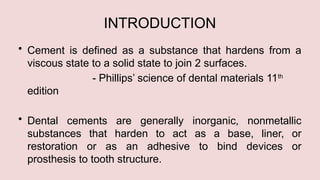 DENTAL LUTING CEMENTS FOR DENTAL MATERIALS new.pptx AND PDF | PPTX