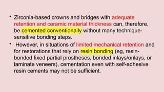 DENTAL LUTING CEMENTS FOR DENTAL MATERIALS new.pptx AND PDF | PPTX