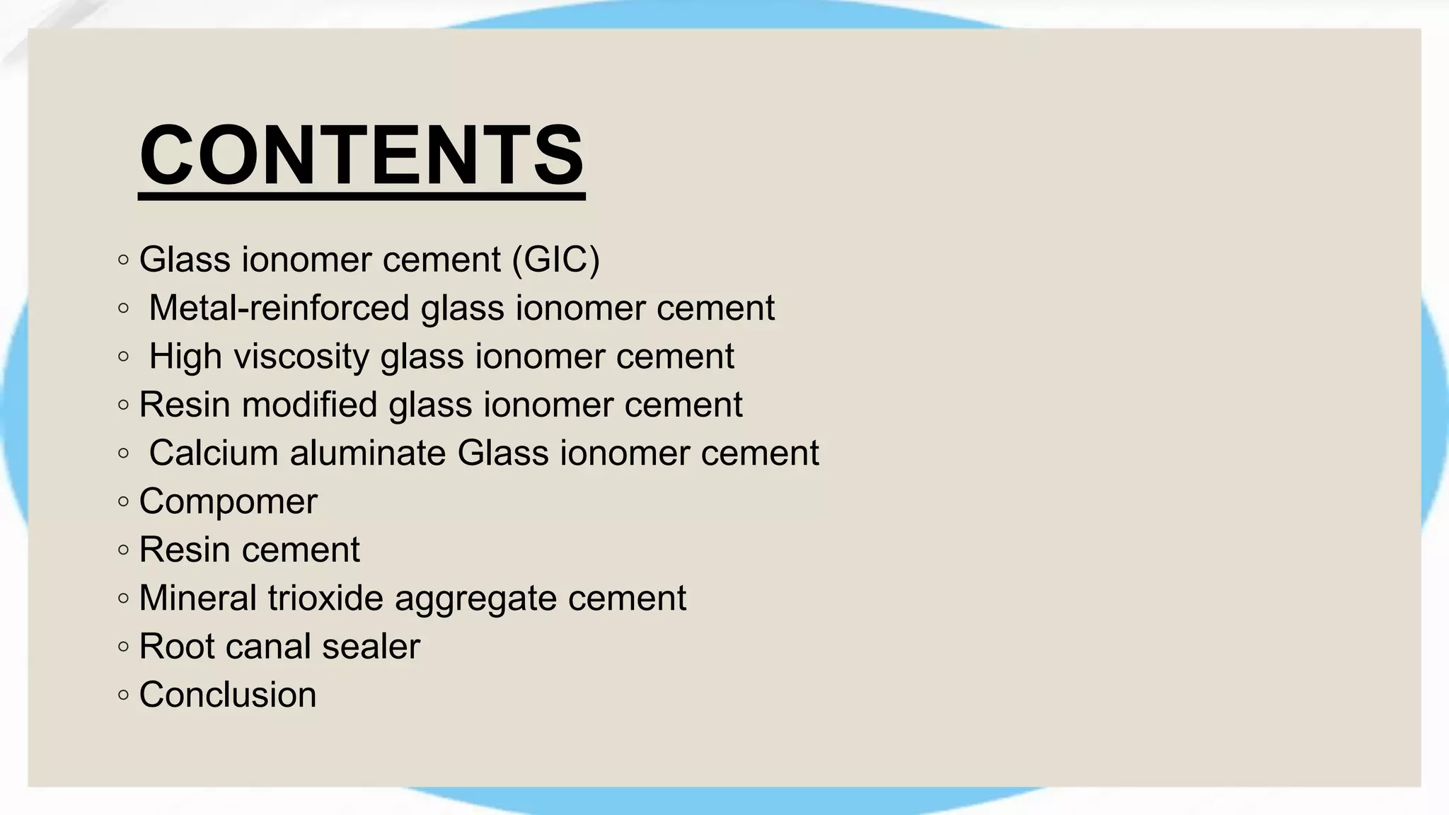 Dental cements part 3 | PPTX