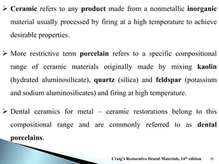 Dental Ceramics