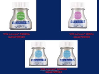 VITA In-Ceram® SPINELL
GLASS POWDER
VITA In-Ceram® ALUMINA
GLASS POWDER
VITA In-Ceram® ZIRCONIA
GLASS POWDER
facebook.com/notesdental
 