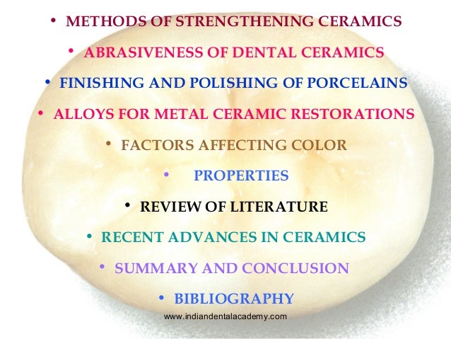Recent Advances In Dental Ceramics