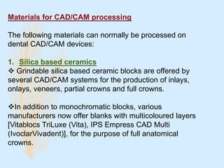 Dental ceramics part II | PPTX