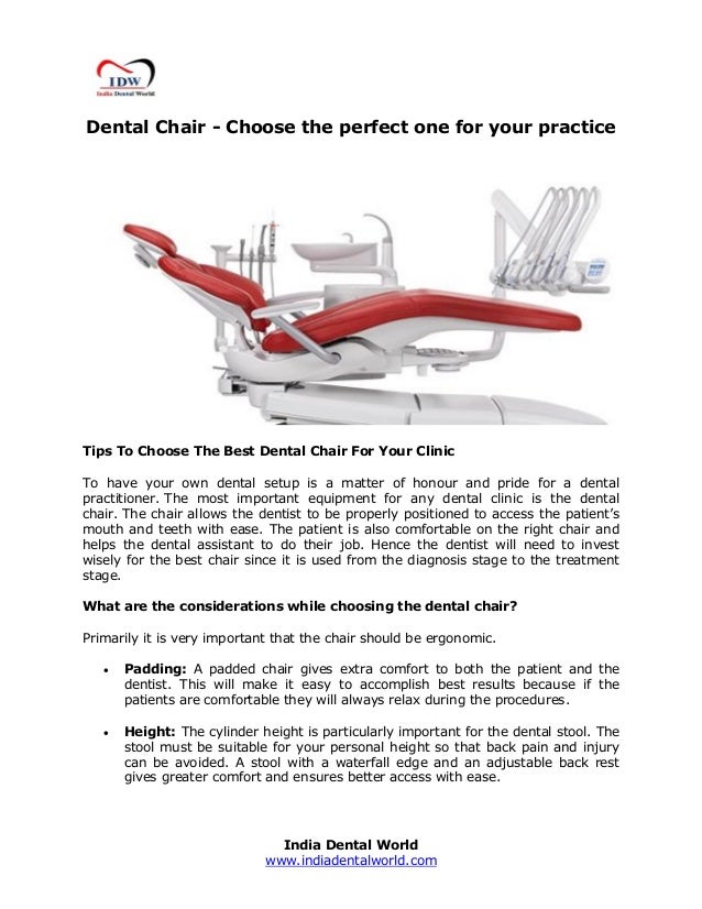 Dental Chair Choose the perfect one for your practice