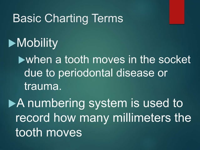 Dental charting, Cavity Classification, Basic Charting Terms | PPTX ...