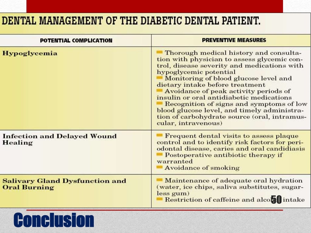Dental considerations in daibetes patient