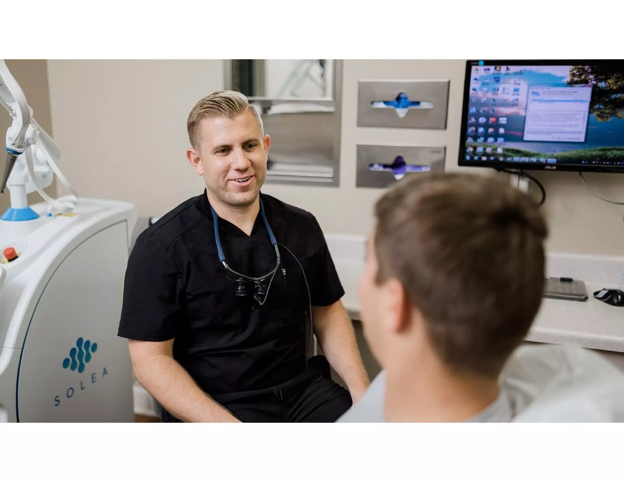 Dental crown patient understanding options available at Kusek Family