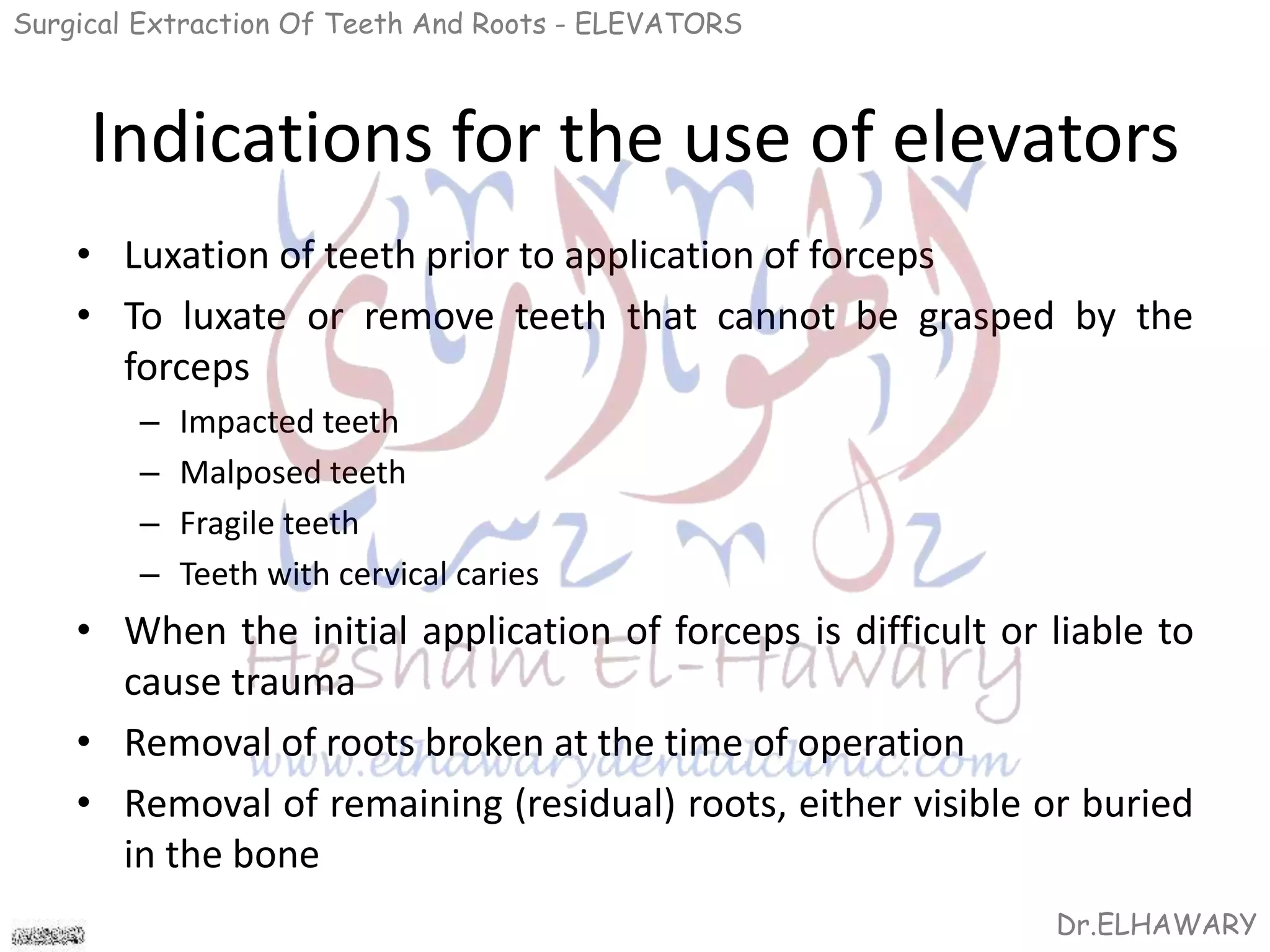 Dental elevators PPT