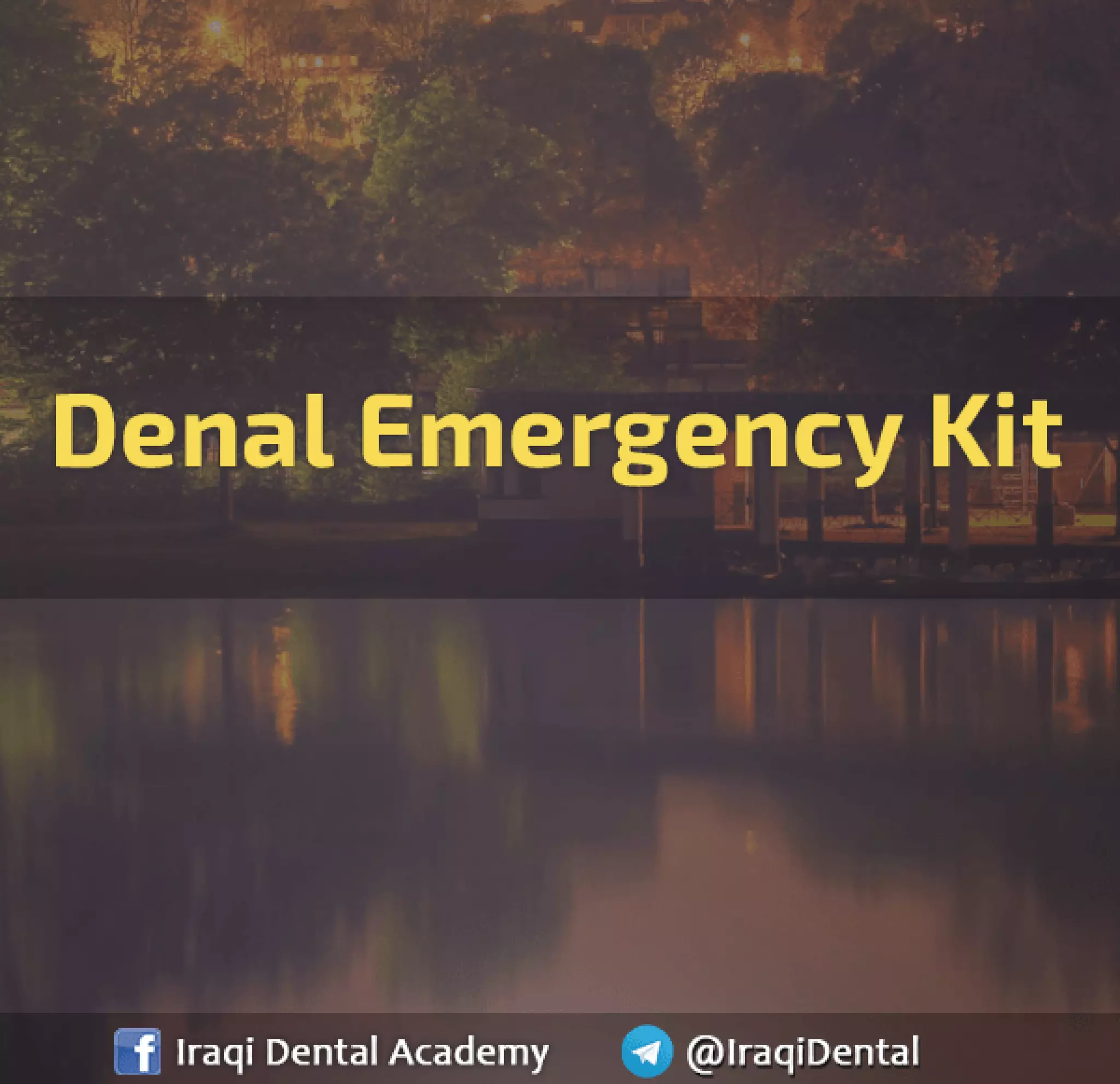 Dental Emergency Kit Content PPT