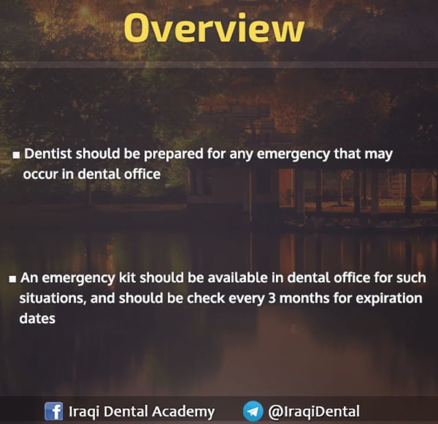 Dental Emergency Kit Content PPT