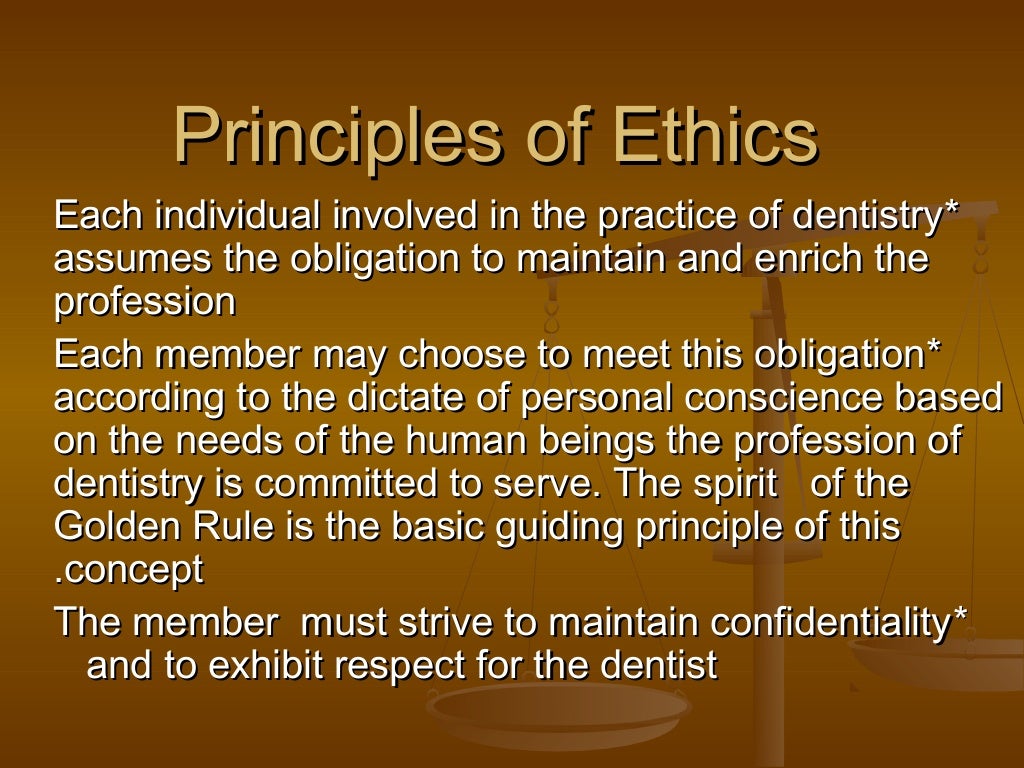Dental ethics