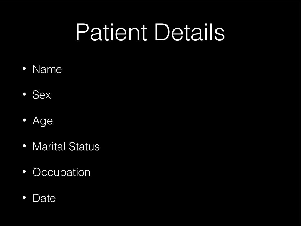 Dental examination template