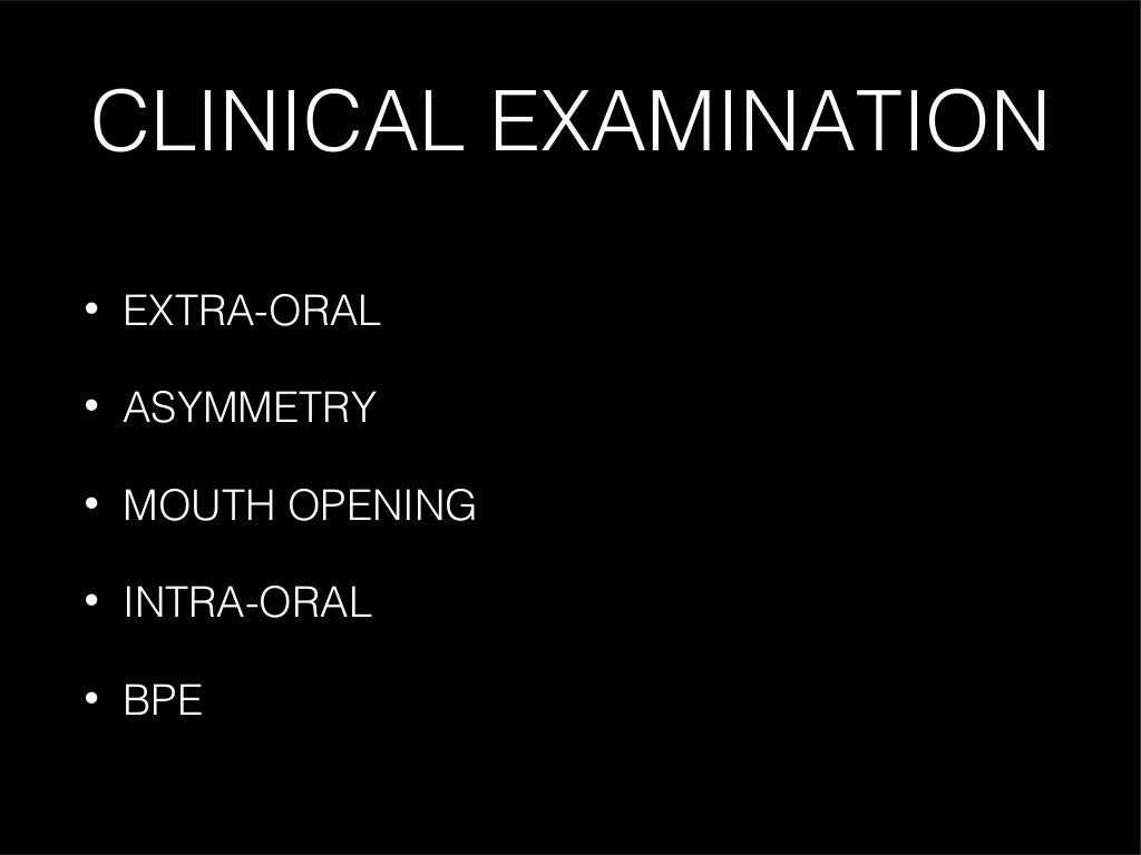 Dental examination template