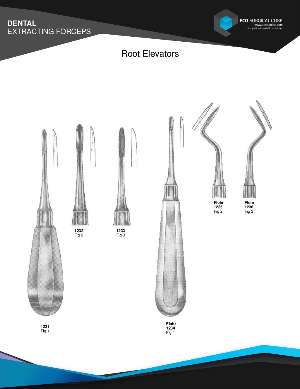Dental extracting forceps and Elevators catalogue