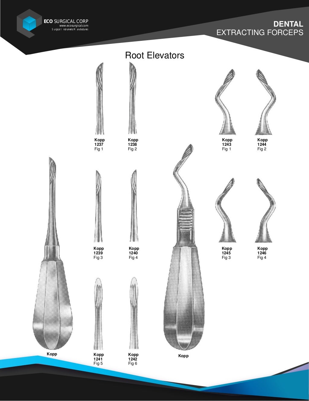 Dental extracting forceps and Elevators catalogue