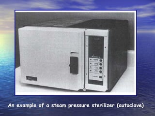 An example of a steam pressure sterilizer (autoclave) 