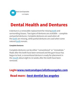 root canal treatment los angeles ca