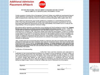 Additional Admission
Placement Affidavit
 