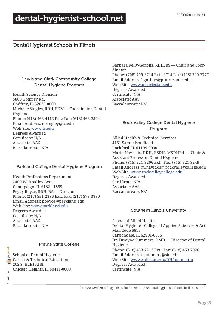 Dental hygienist schools in illinois