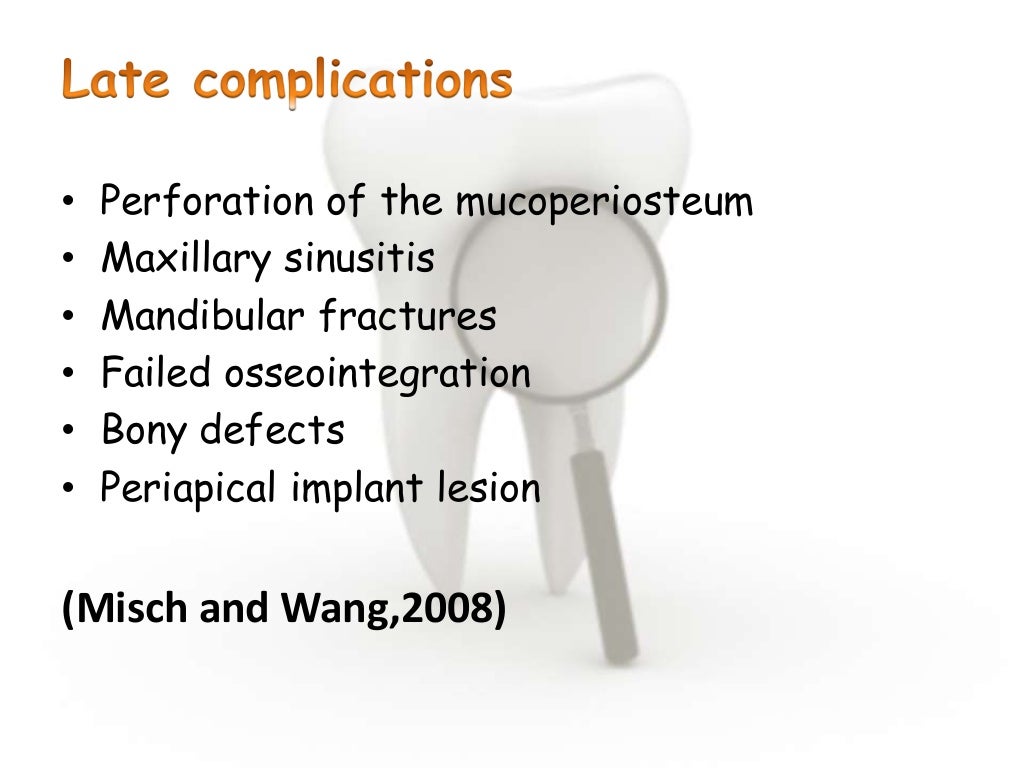 Dental implant complications