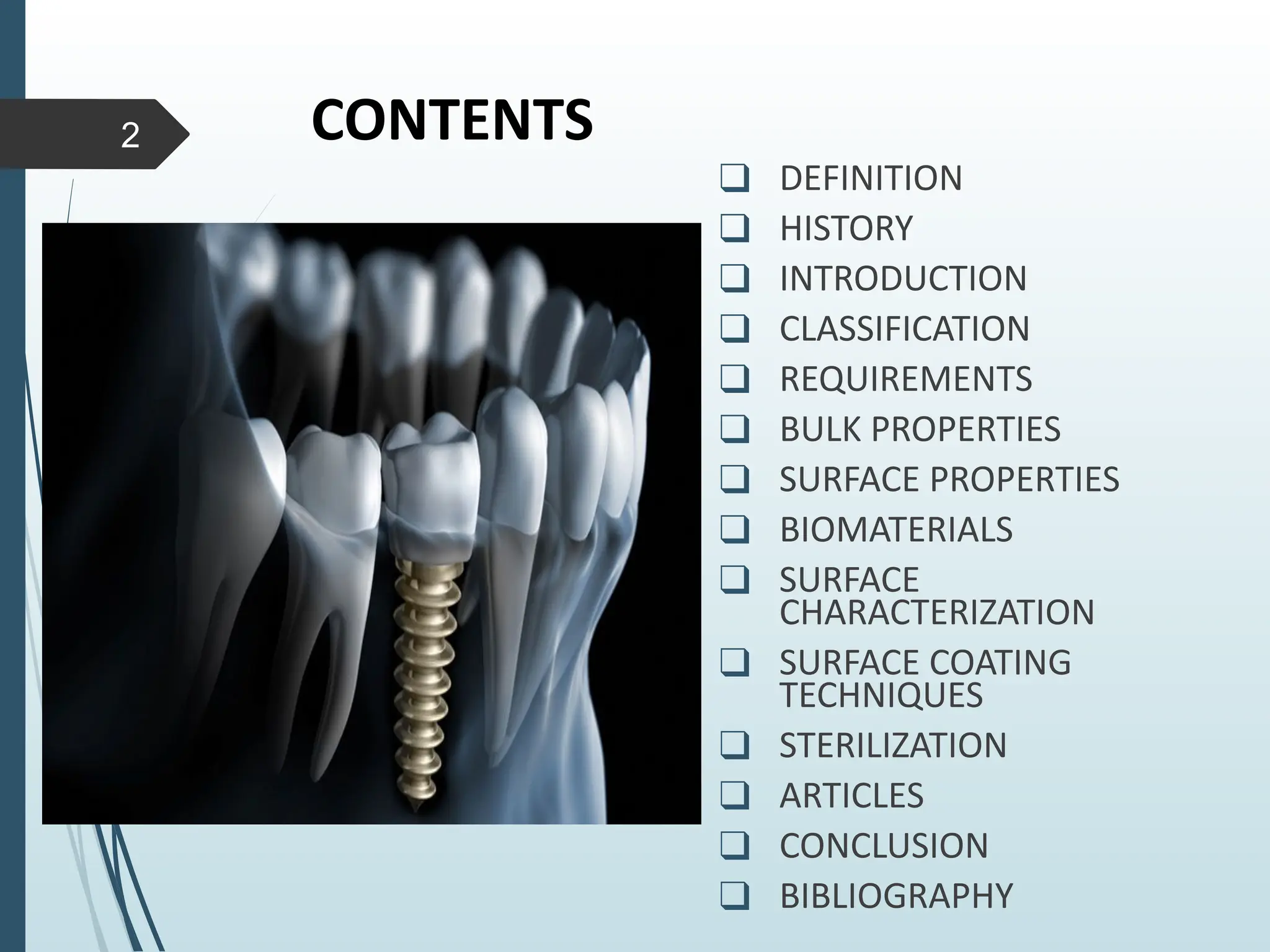 INTRODUCTION TO DENTAL IMPLANT BIOMATERIALS | PDF