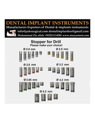 Dental implant instruments | PDF