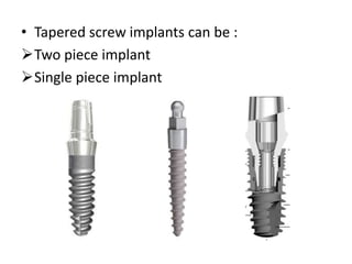 • The face angle is the angle between the face
of a thread and a plane perpendicular to the
long axis of the implant.
 