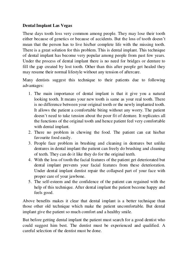 Dental implant las vegas