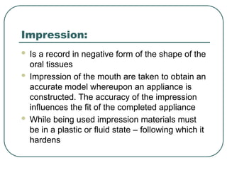Dental Impression Material.ppt, for denture adhesive and other denture ...
