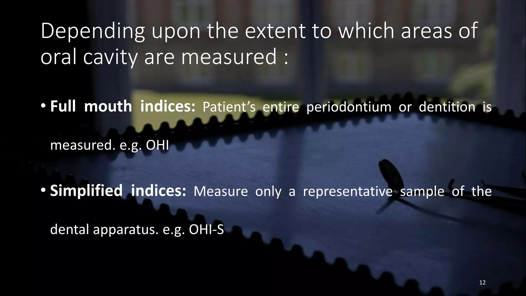 Dental indices | PPTX