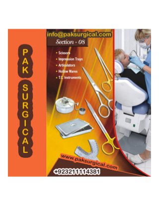 Dental instruments For pak surgical