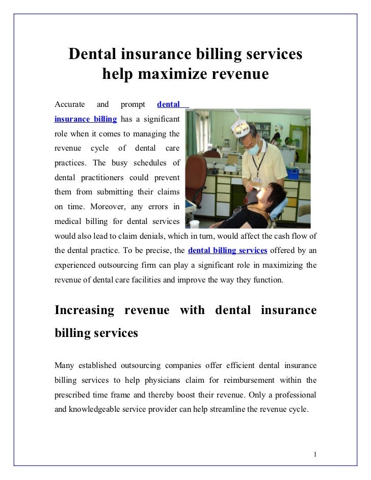 Dental insurance billing_services_help_maximize_revenue