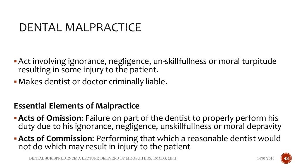 Dental Jurisprudence