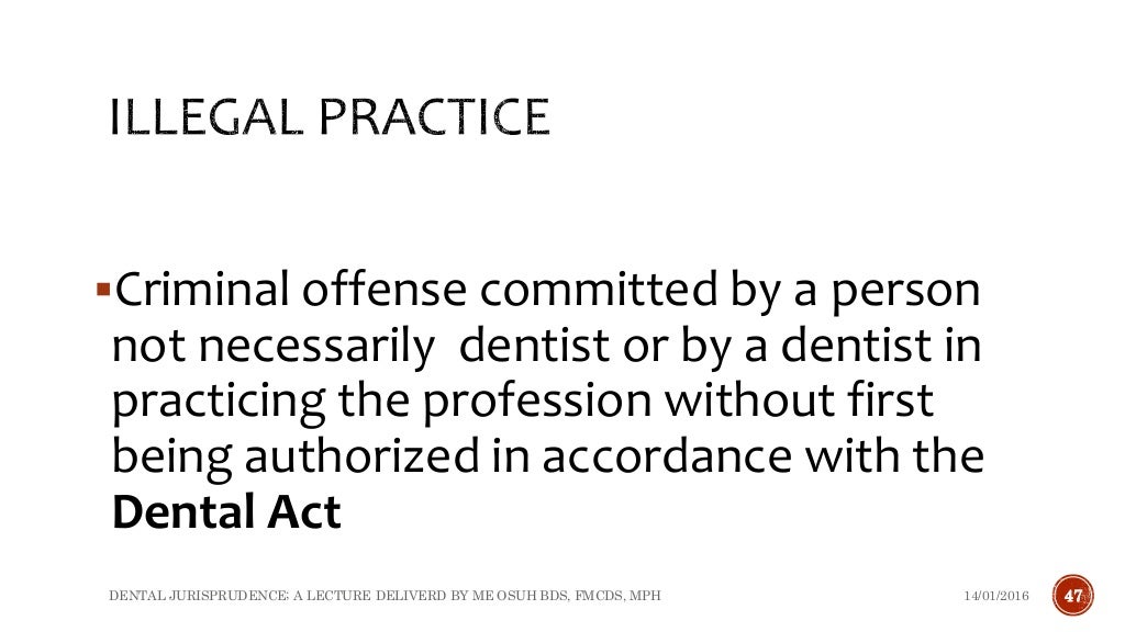 Dental Jurisprudence