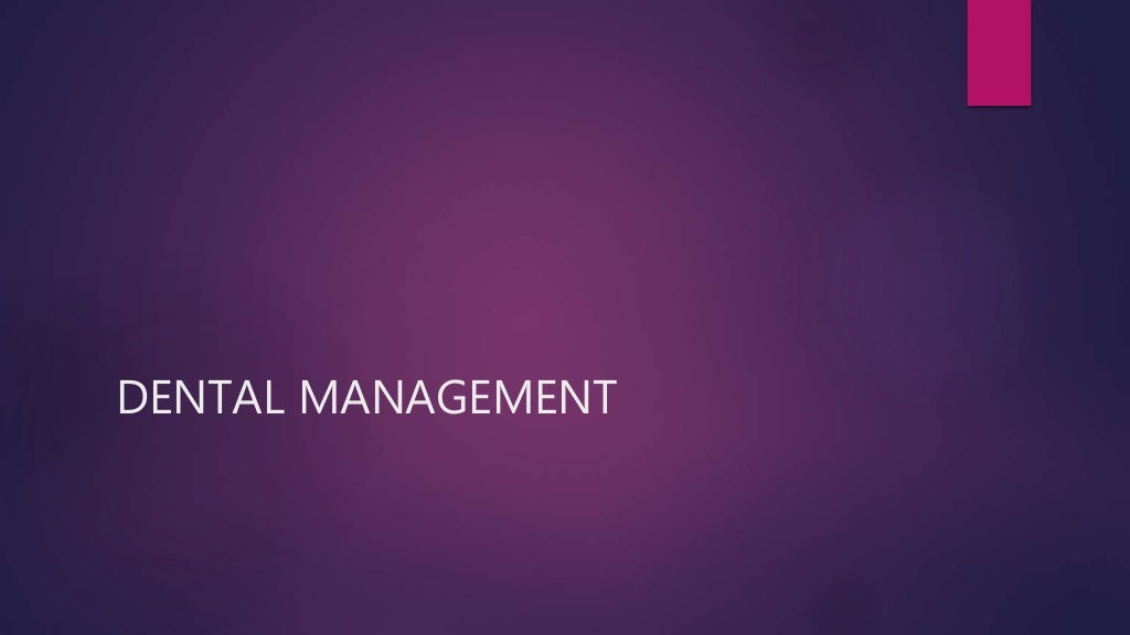 Dental management of a diabetic patient