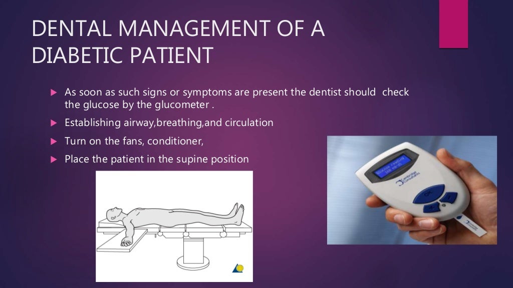 Dental management of a diabetic patient