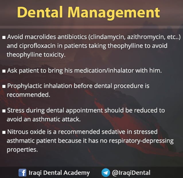 Dental Management of Asthmatic Patient Presentation