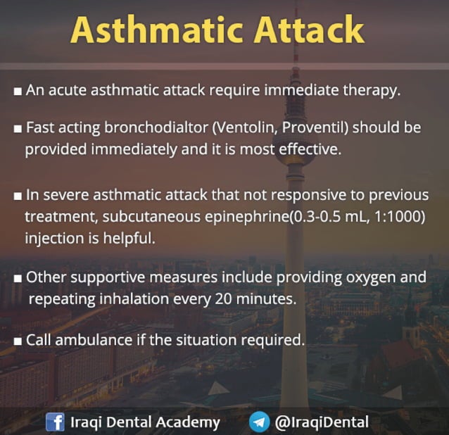 Dental Management of Asthmatic Patient Presentation