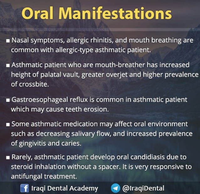 Dental Management of Asthmatic Patient Presentation