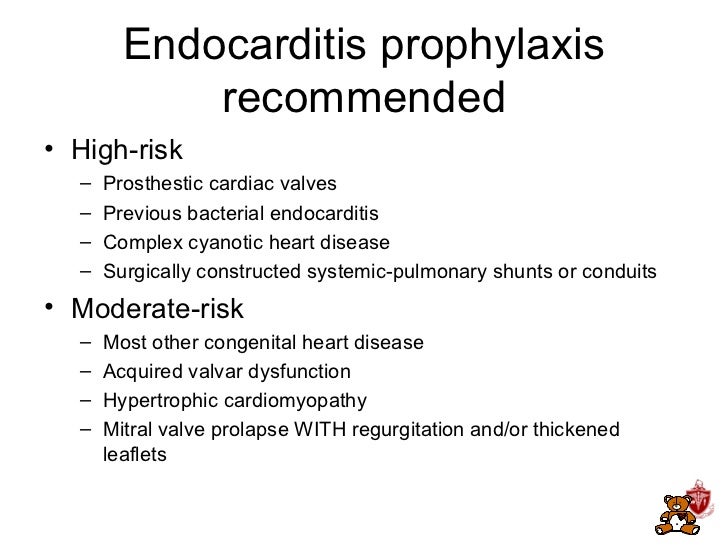 Dental management of endocarditis in children