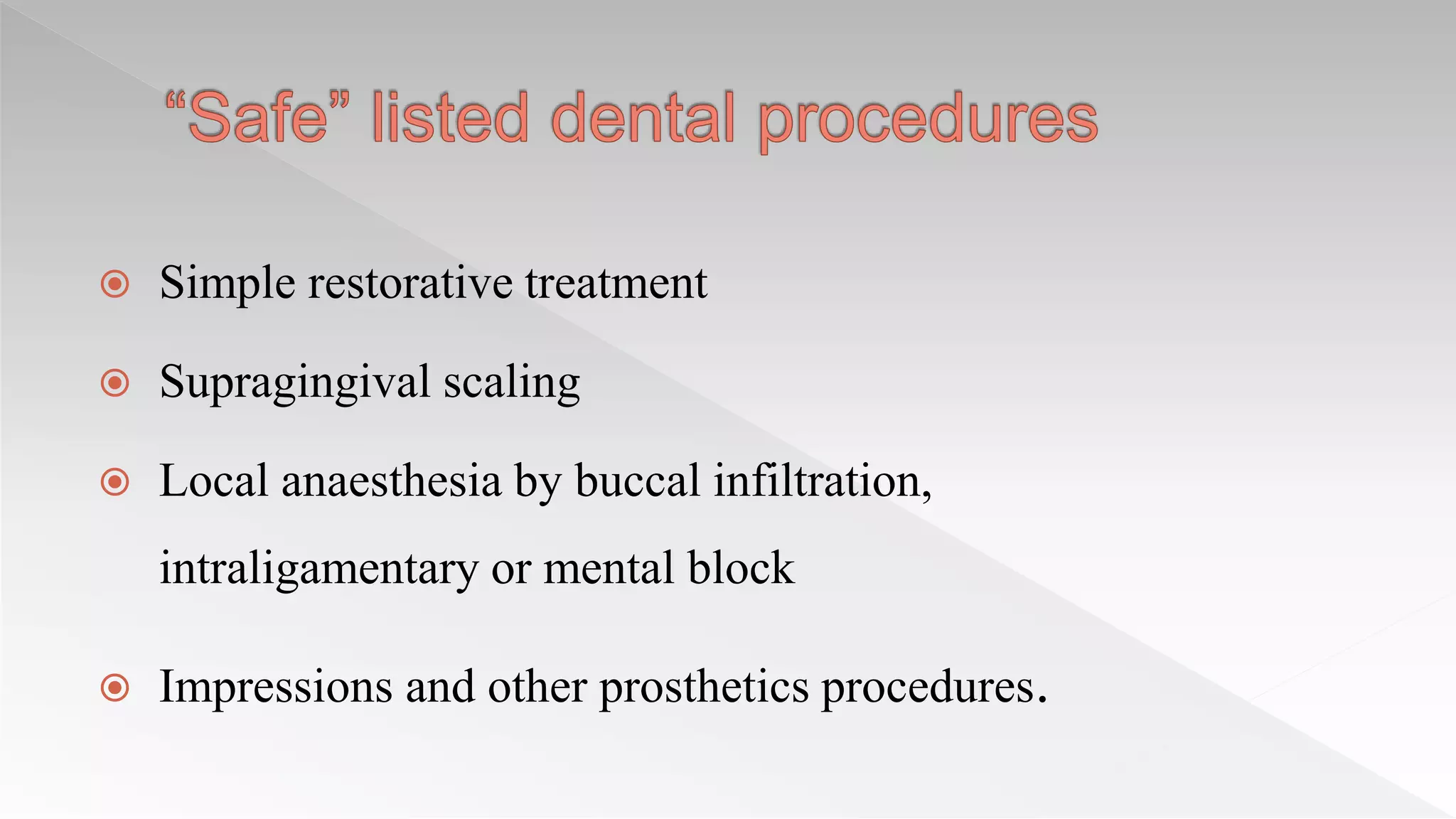Dental management of Patients taking oral anti-coagulants and Aspirin ...