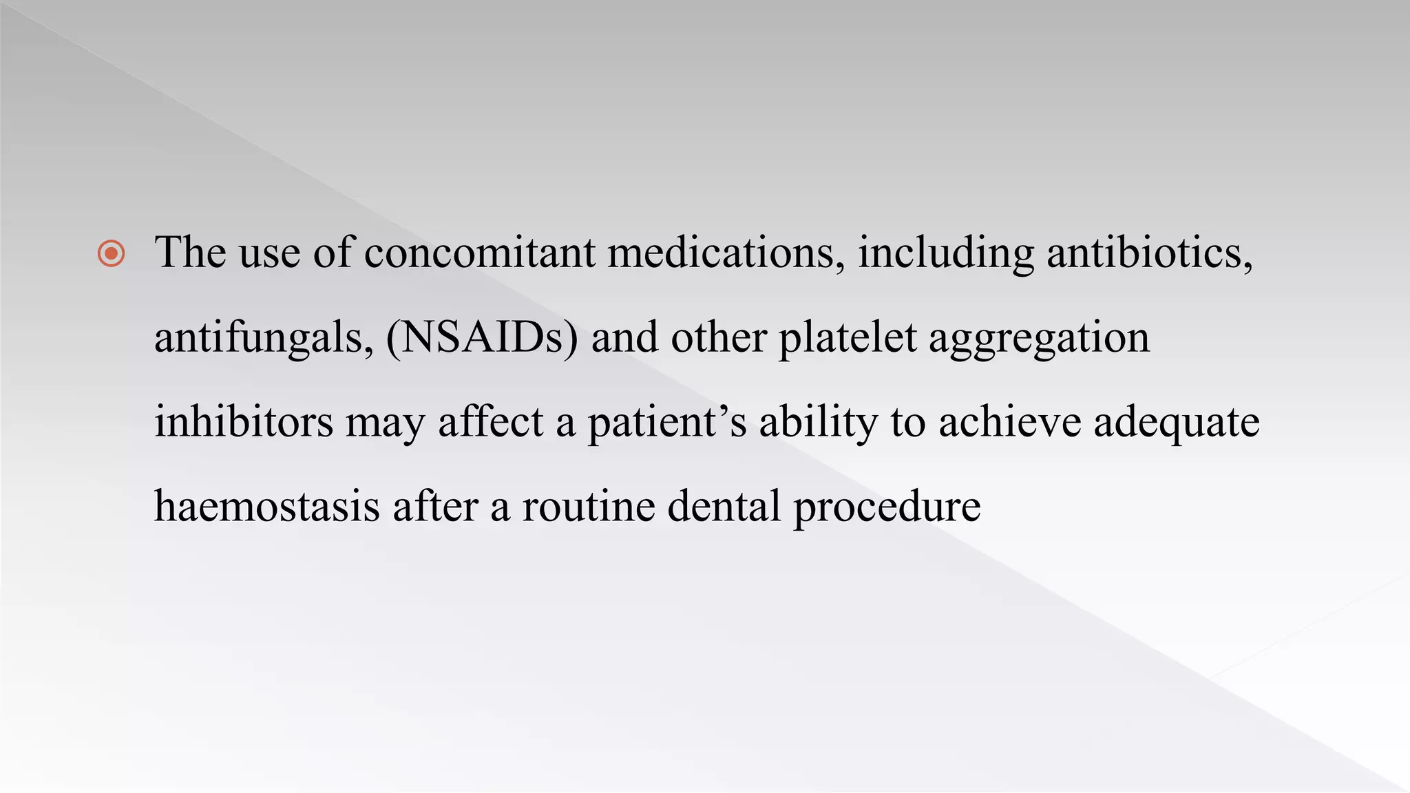 Dental management of Patients taking oral anti-coagulants and Aspirin ...