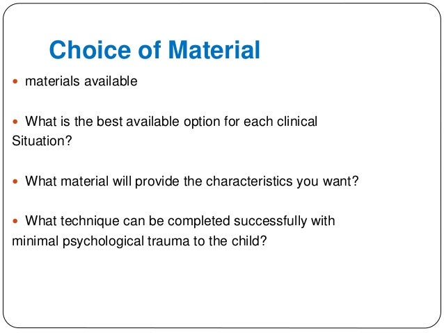 Dental restorative material in pediatric dentistry